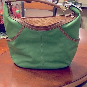TIGNANELLO GREEN HOBO STYLE BAG. NWT. Fun shade of green. Love the handle.NWT